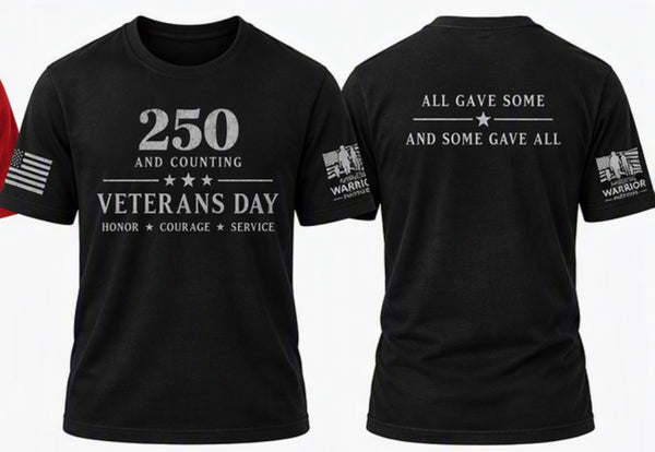 2026 Veterans Day Shirt - Vintage Black (Unisex sizing only)